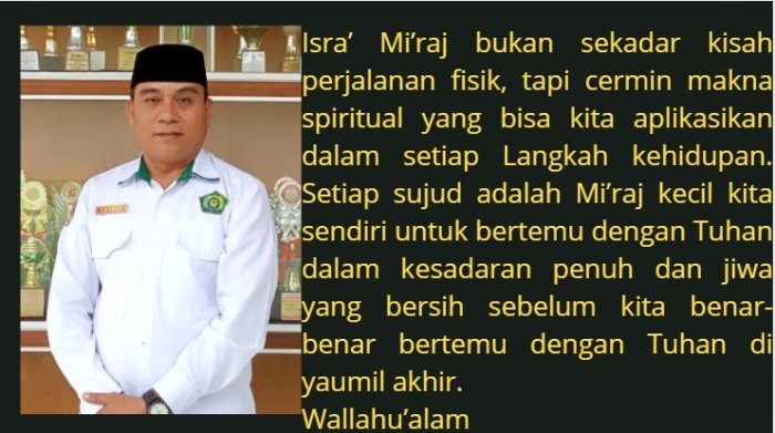 Isra Miraj, Kepala MTsN 5 Muaro Jambi Sampaikan Pesan Mendalam