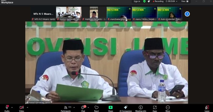 Zoom Meeting Rapat Koordinasi Penyusunan Rencana Kerja dan Anggaran Tahun 2026