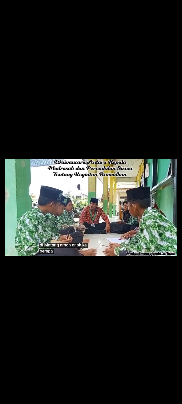 Ramadhan Mulia, Kepala MTs N 5 Muaro Jambi Evaluasi Kegiatan Siswa