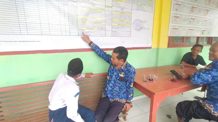 Waktu Luang, Guru MTsN 5 Bimbing Siswa Membaca.