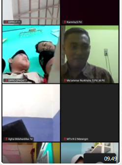 Tingkatkan Pemahaman Agama Siswa dan Guru, MTs N 5 Muaro Jambi Ikuti Zoom Meeting.