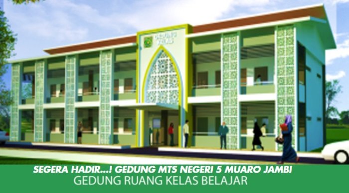 SBSN, Berikut Desain Bangunan Baru MTsN 5 Muaro Jambi.
