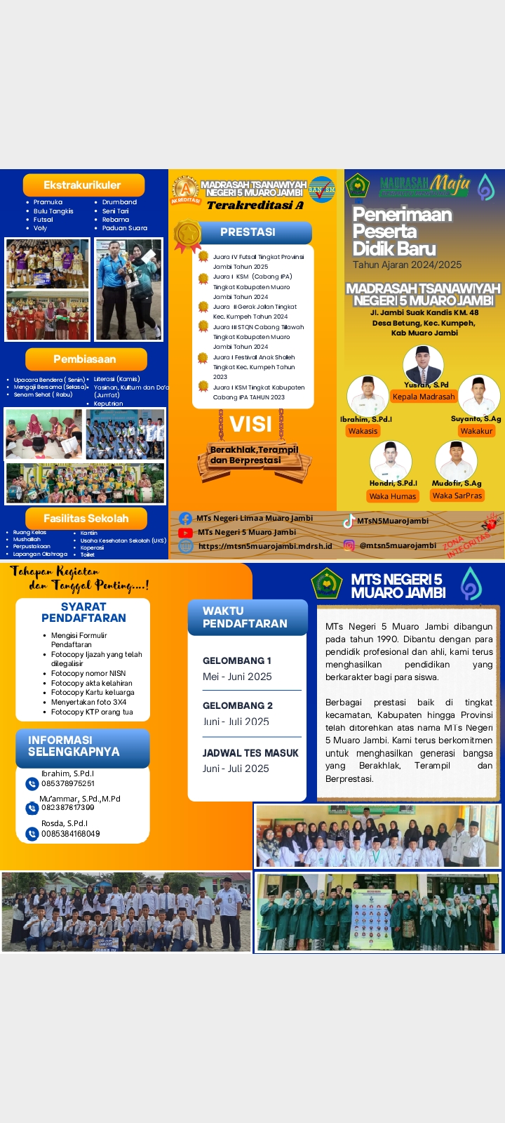 Tahun Ajaran Baru di Ambang Pintu, MTs N 5 Muaro Jambi Siap Terima Siswa Baru