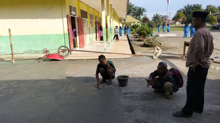 Tinggal Proses Aci, Lapangan Takraw Siap Berfungsi.
