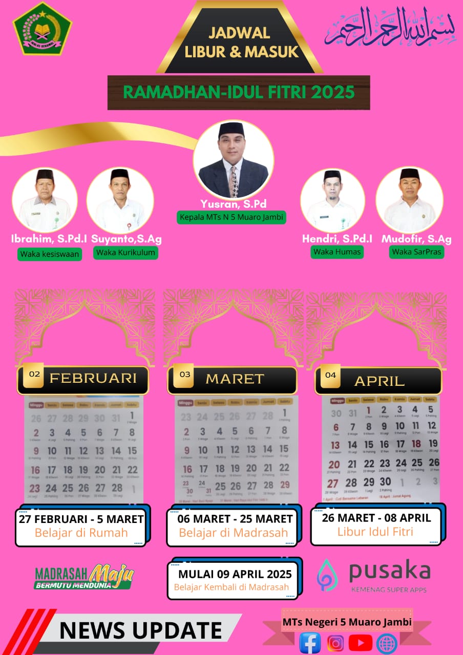 SKB Pembelajaran Ramadhan, MTs N 5 Muaro Jambi Siap Laksanakan.