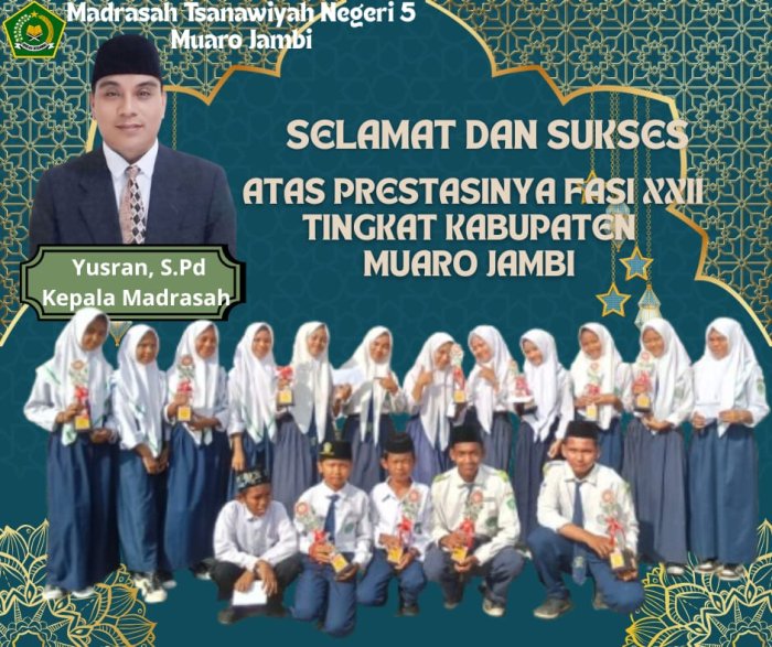 MTsN 5 Muaro Jambi Raih Juara 3 Pawai FASI XXII