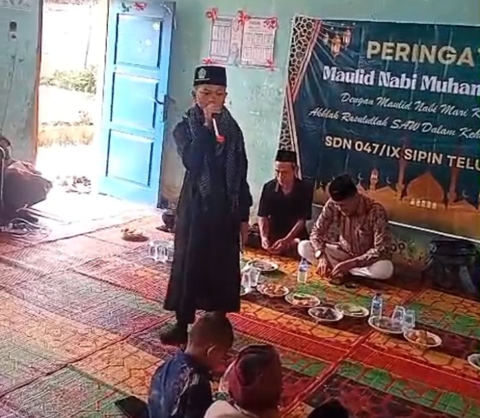 Siswa MTsN 5 Muaro Jambi Isi Kultum Maulid di SD 47